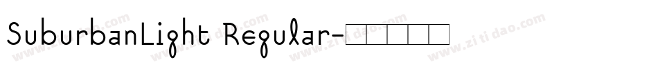 SuburbanLight Regular字体转换